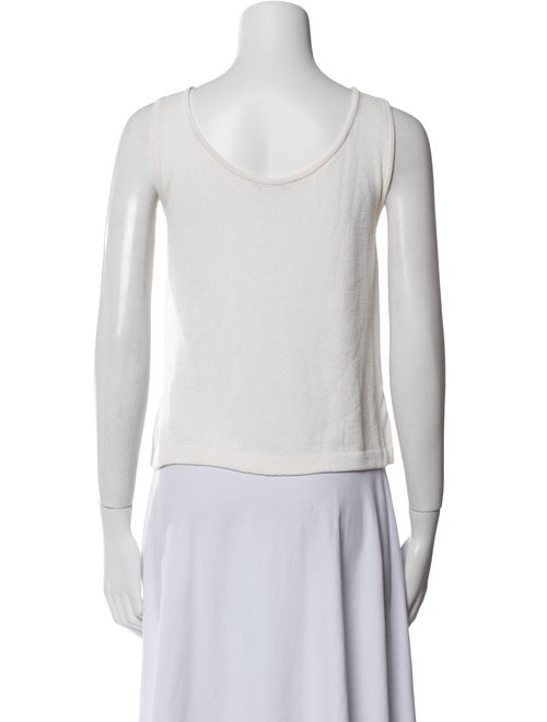 St. John Scoop Neck Sleeveless Top
