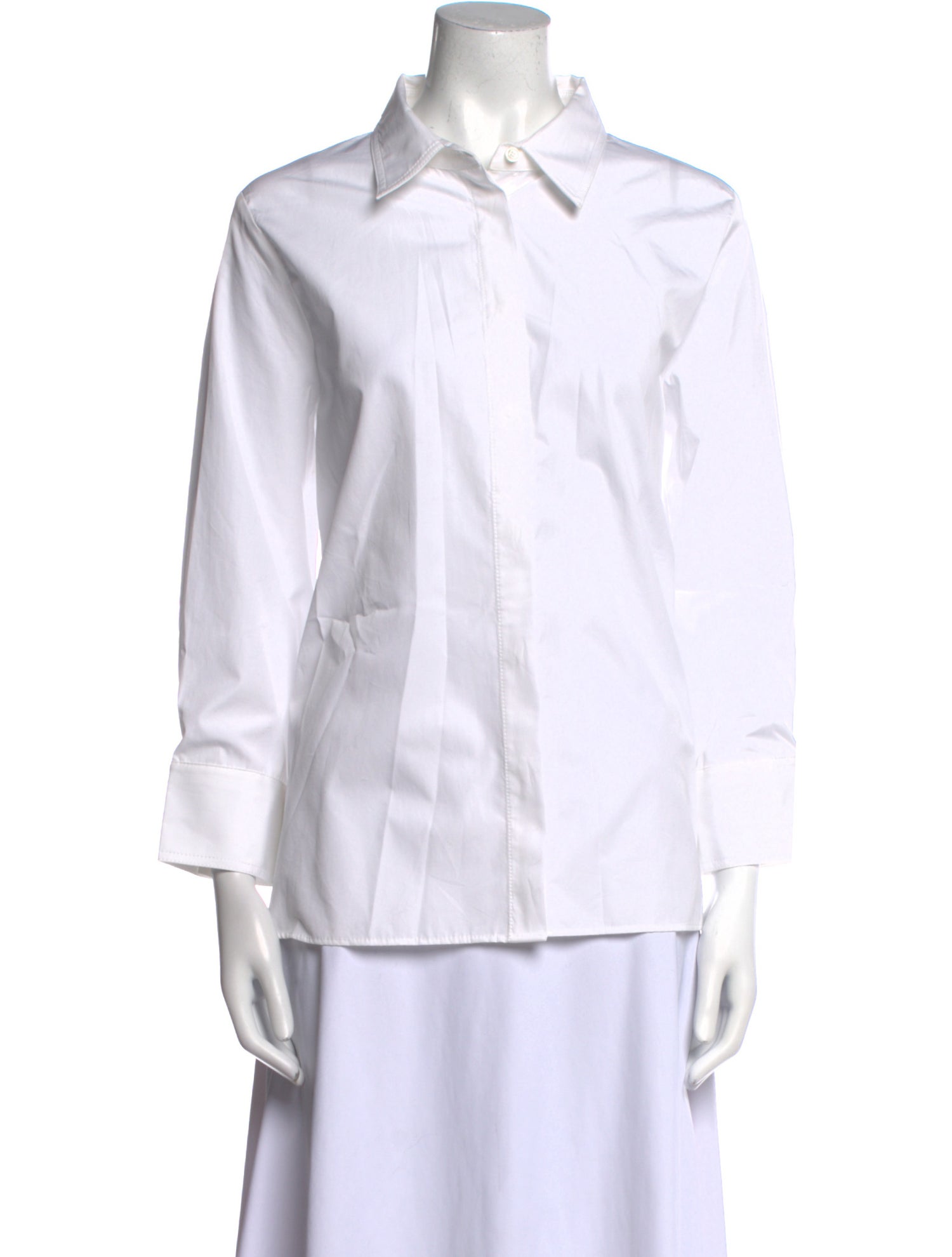 St. John Long Sleeve Button-Up Top