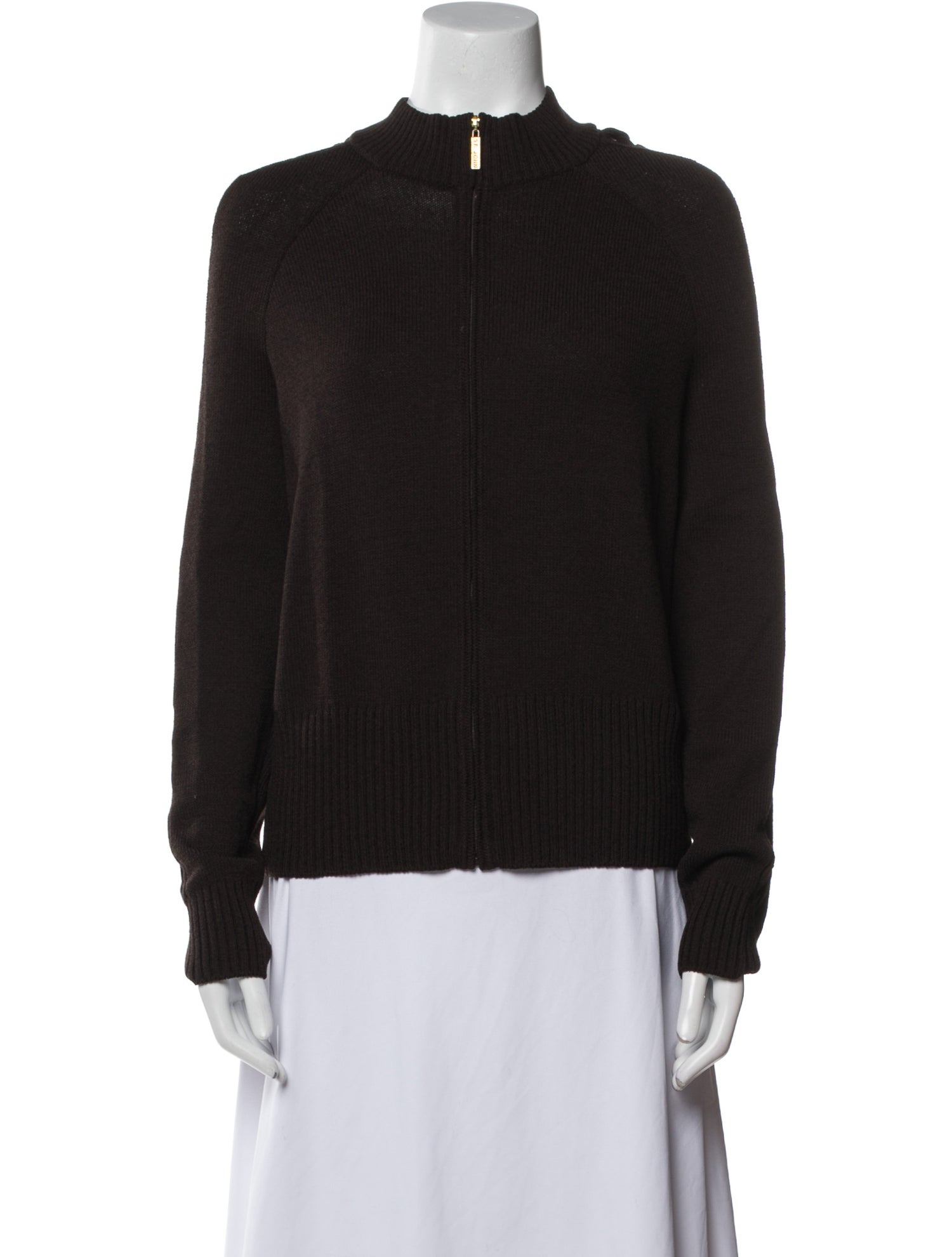 St. John Wool Mock Neck Sweater