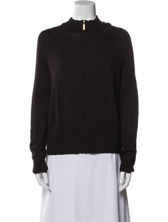 St. John Wool Mock Neck Sweater