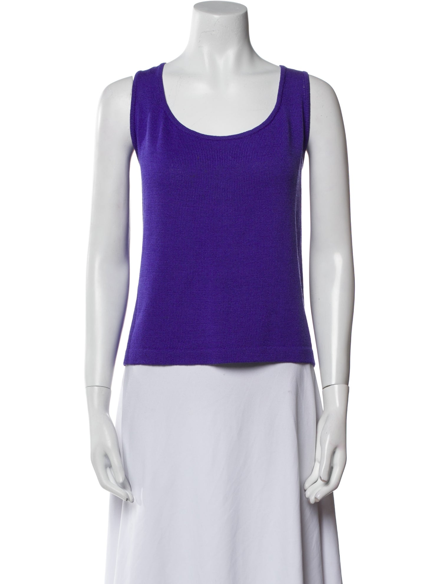 St. John Wool Scoop Neck Top