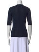 St. John Crew Neck Three-Quarter Sleeve Top