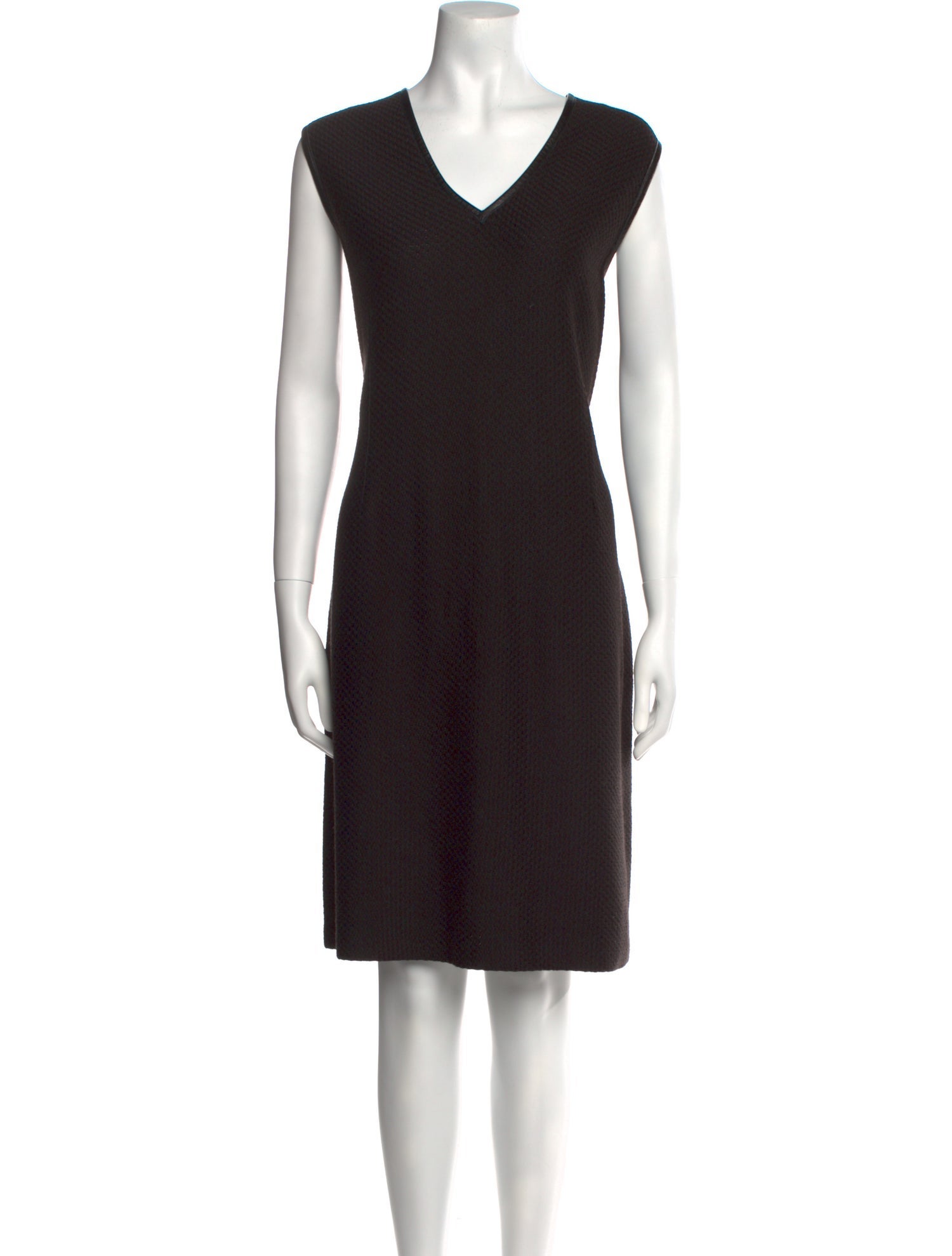 St. John V-Neck Knee-Length Dress