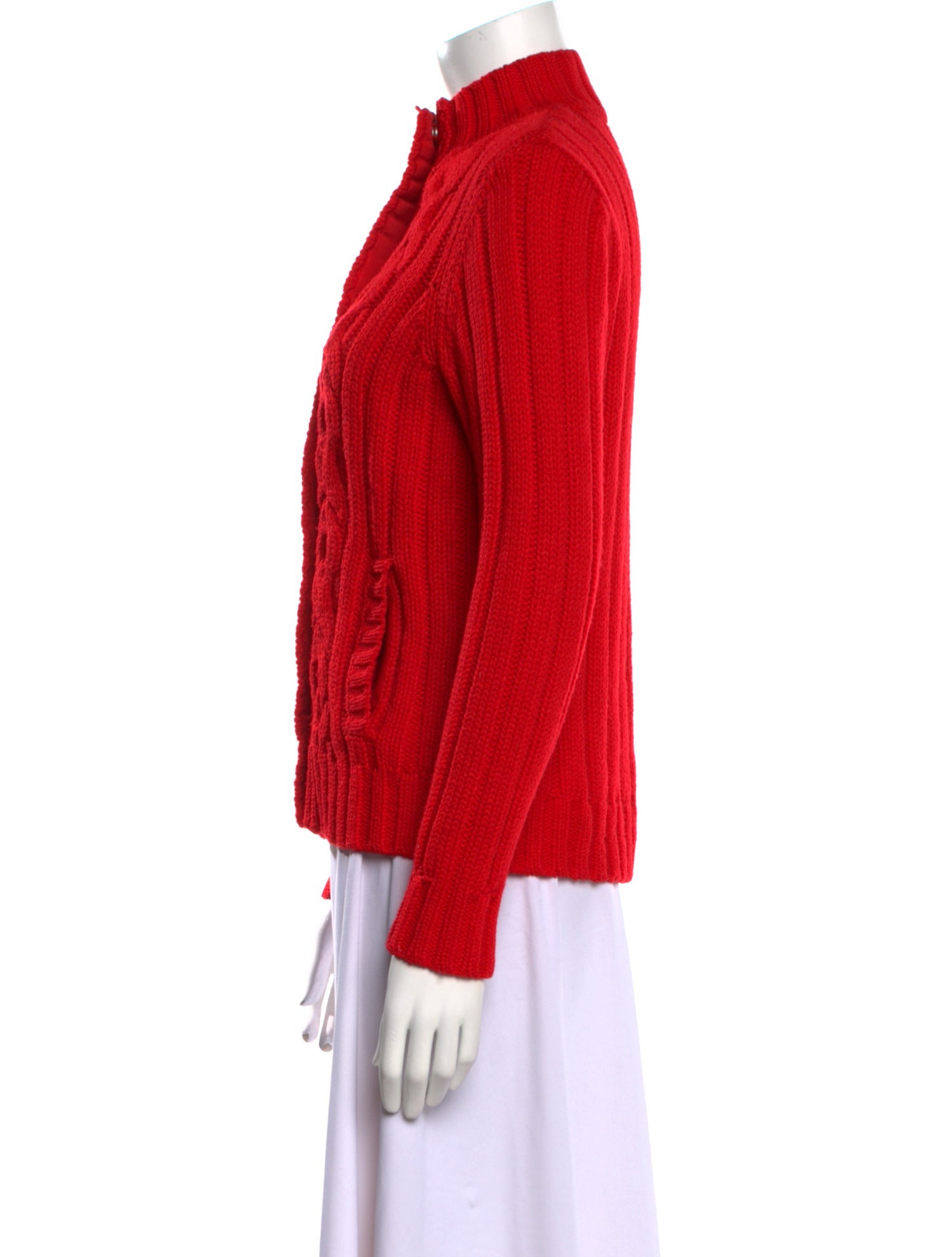 St. John Wool Mock Neck Sweater