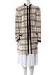 St. John Plaid Print Coat