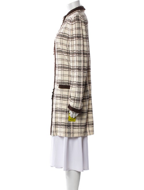 St. John Plaid Print Coat