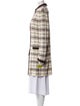 St. John Plaid Print Coat