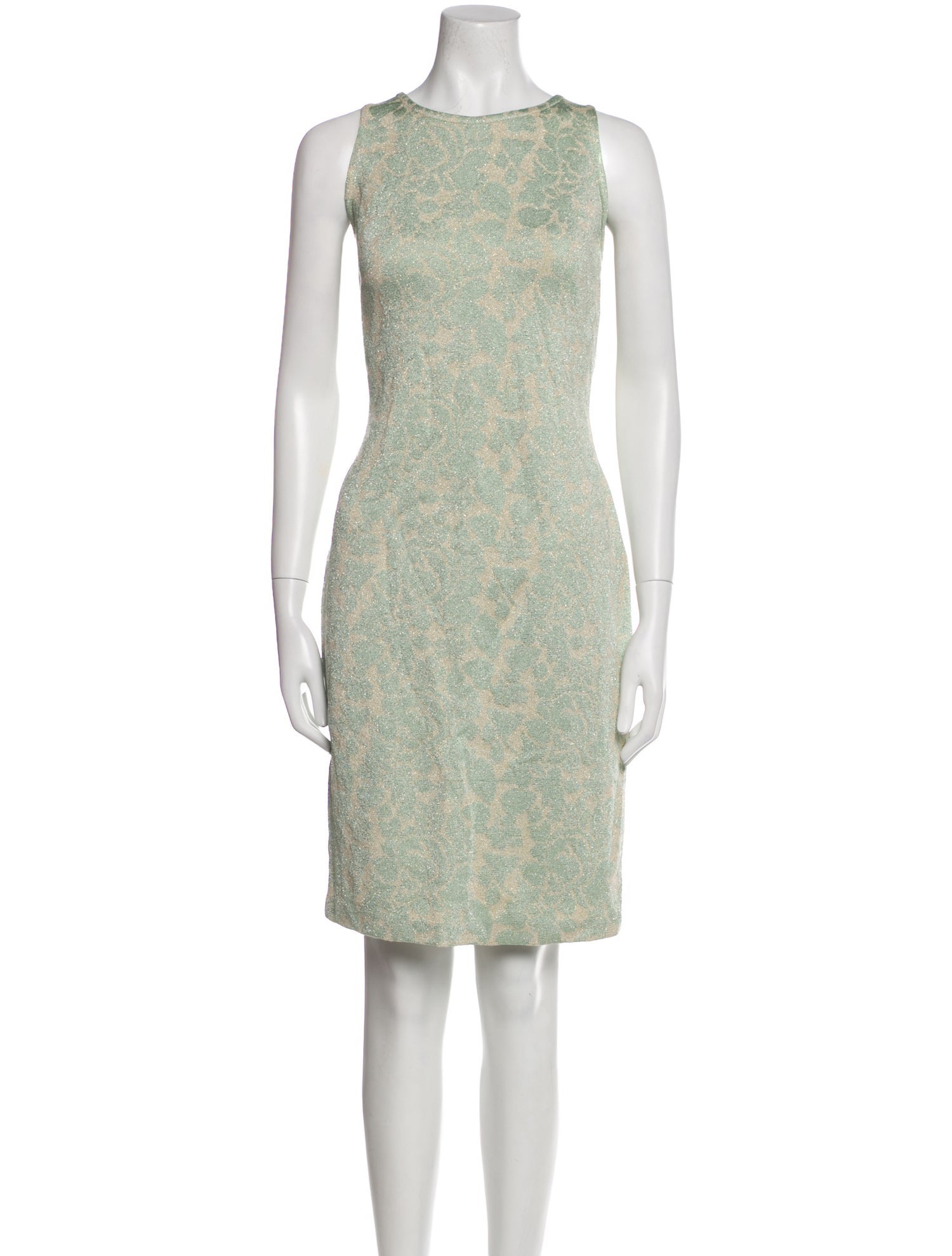 St. John Bateau Neckline Knee-Length Dress