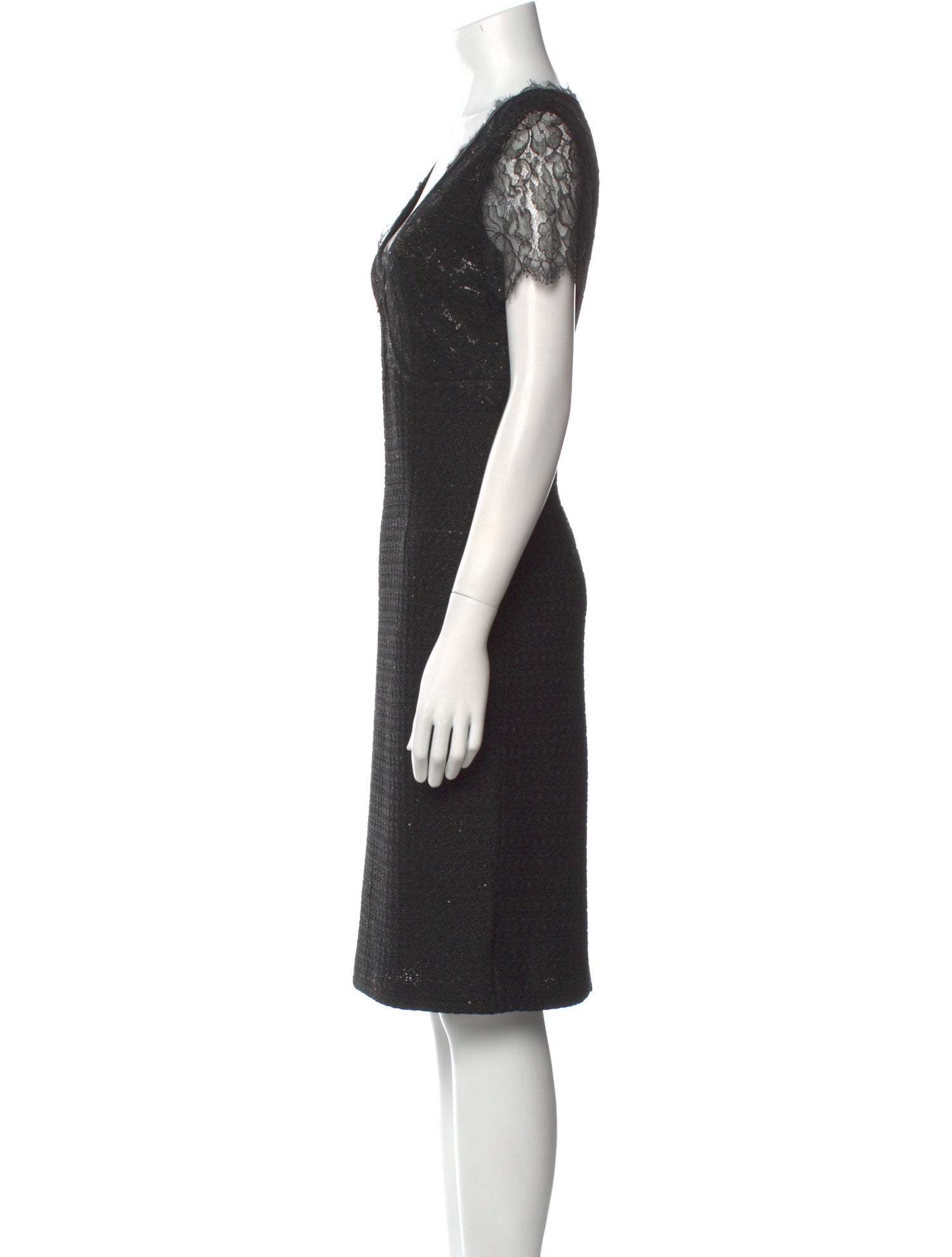 St. John V-Neck Knee-Length Dress