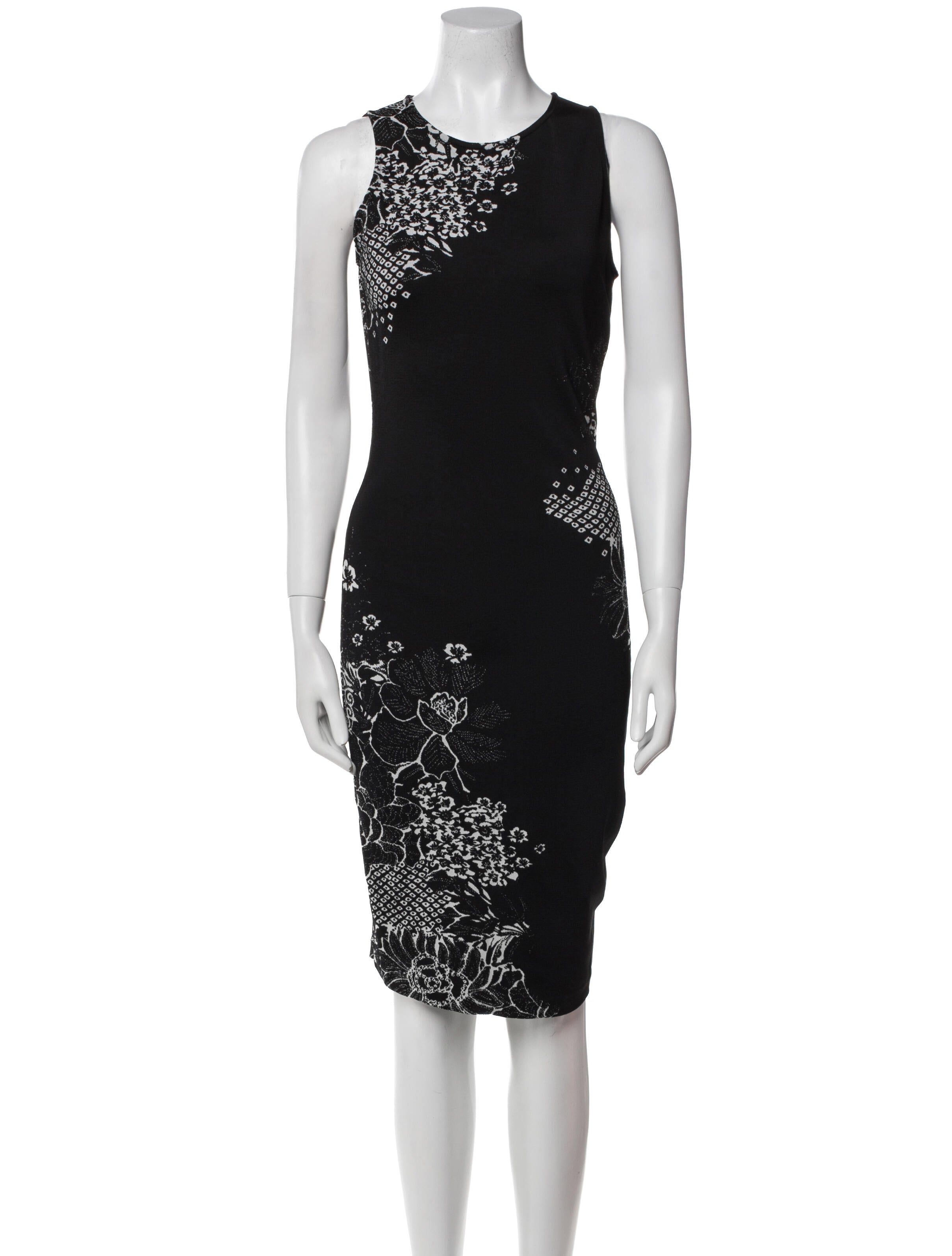 St. John Printed Knee-Length Dress