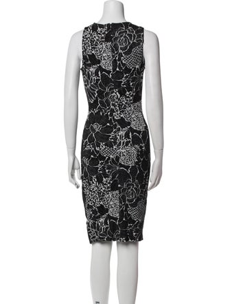 St. John Printed Knee-Length Dress