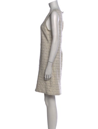 St. John Scoop Neck Mini Dress