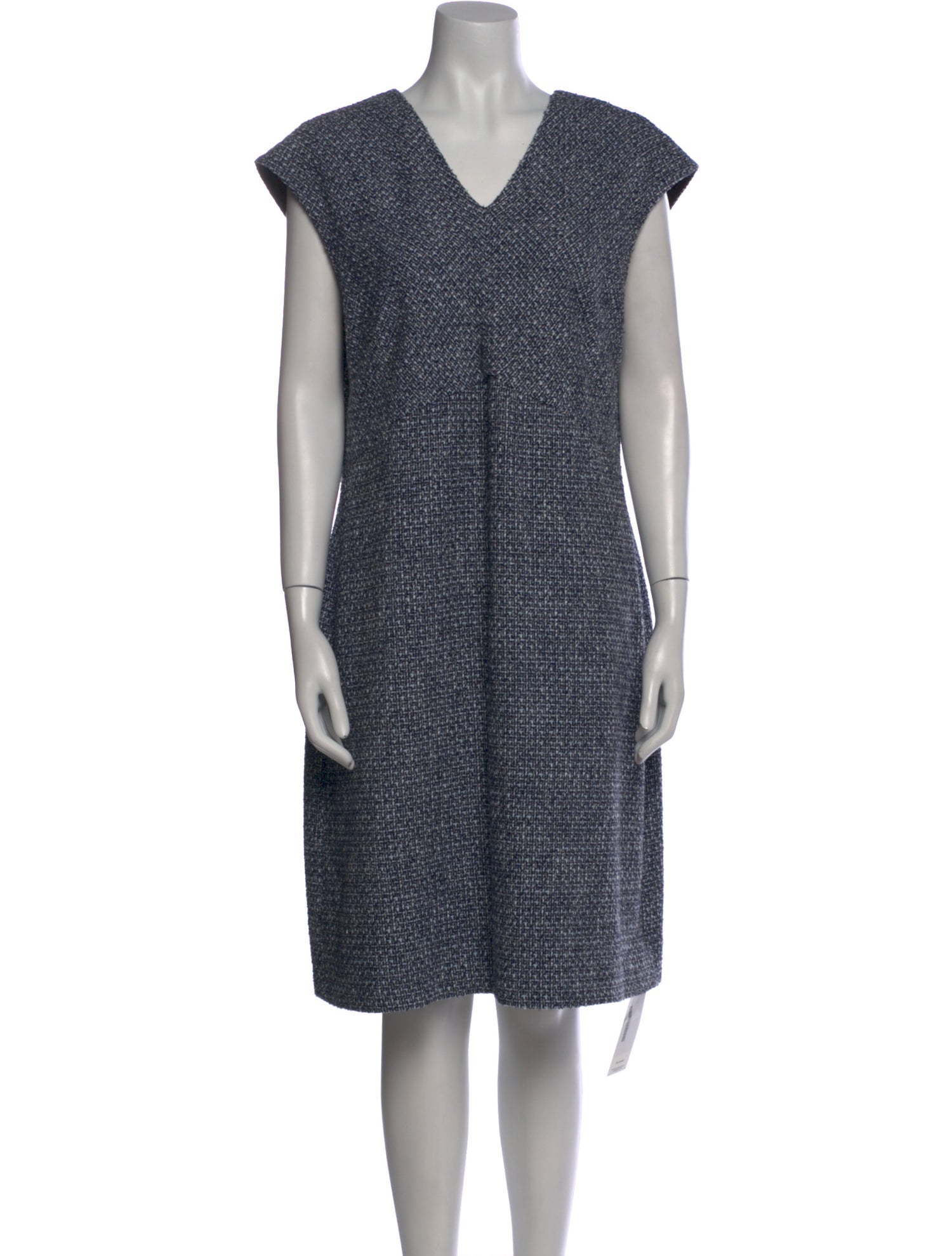 St. John Tweed Pattern Knee-Length Dress