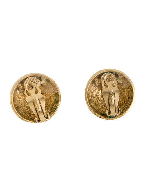 St. John Enamel Clip-On Earrings