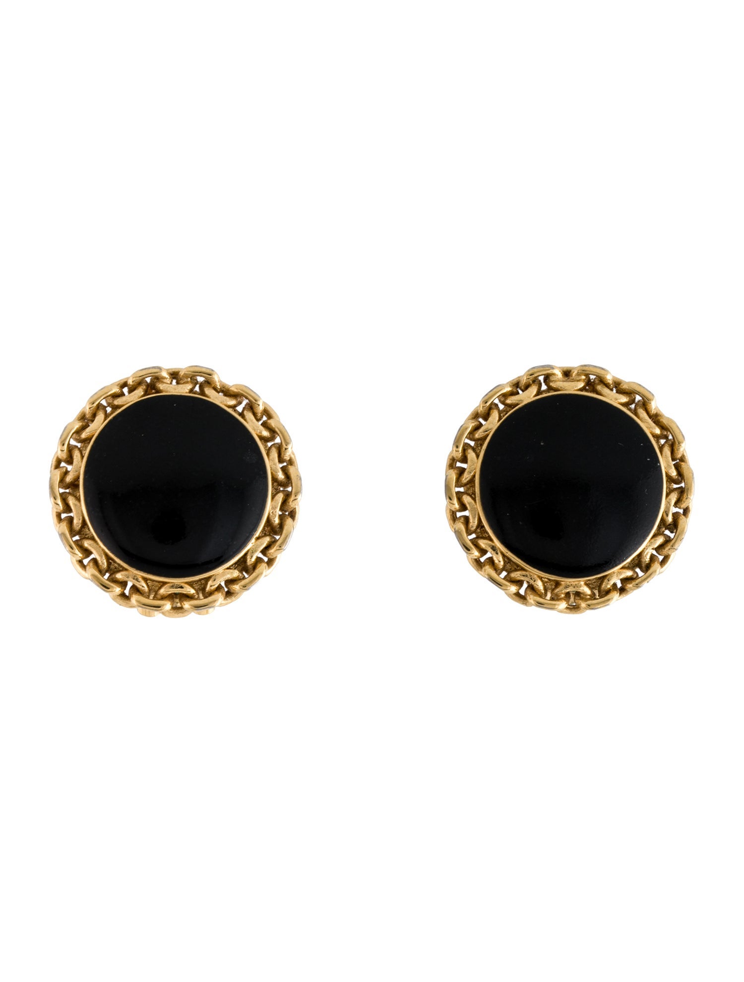 St. John Enamel Clip-On Earrings