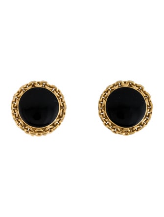 St. John Enamel Clip-On Earrings
