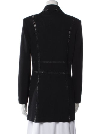 St. John Cable Knit Printed Blazer