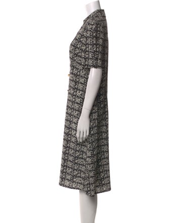 St. John Printed Midi Length Dress