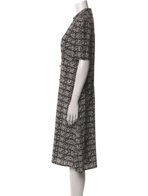 St. John Printed Midi Length Dress