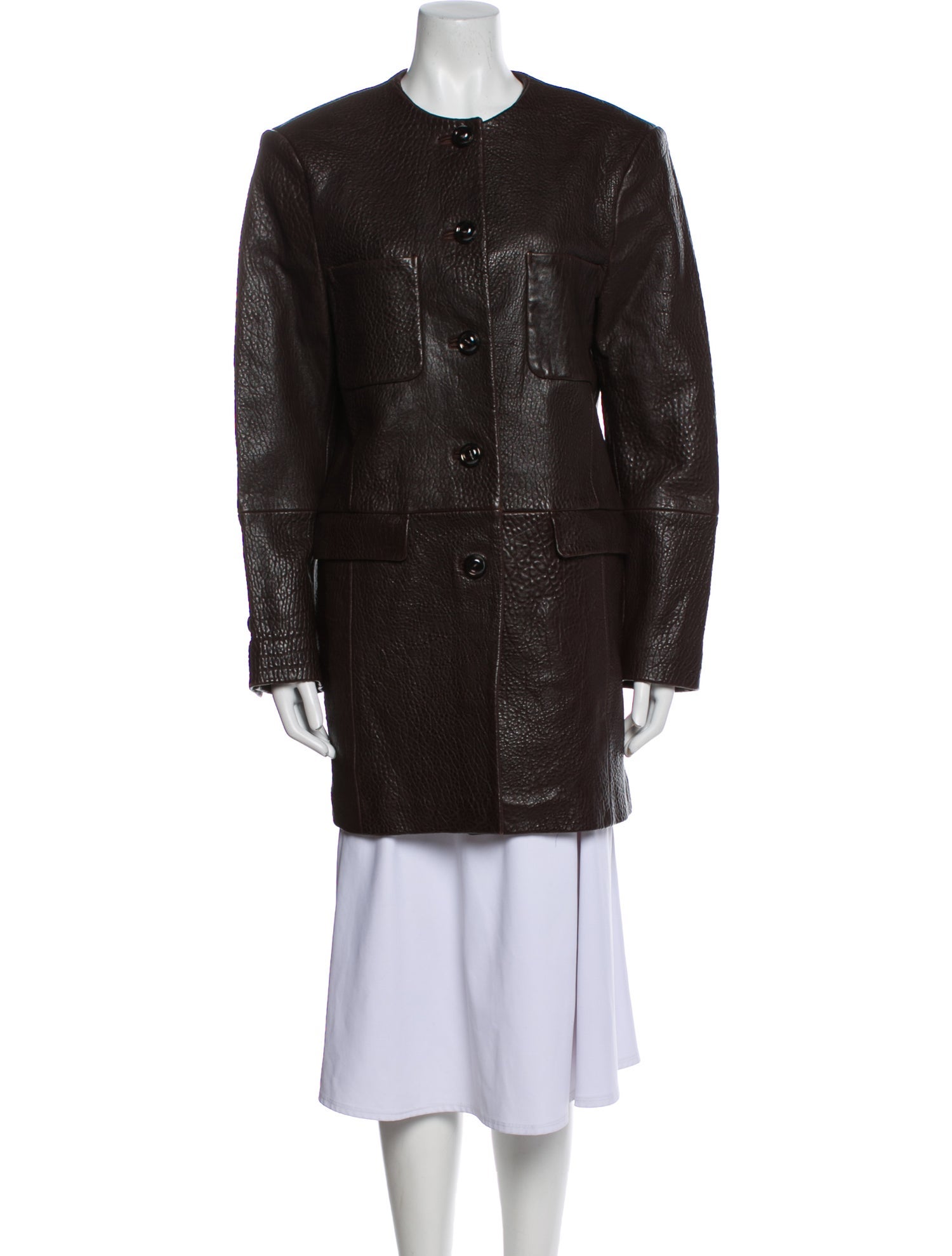 St. John Leather Coat