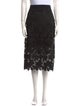 St. John Lace Pattern Midi Length Skirt