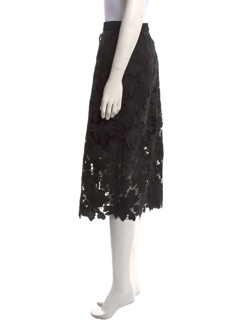 St. John Lace Pattern Midi Length Skirt