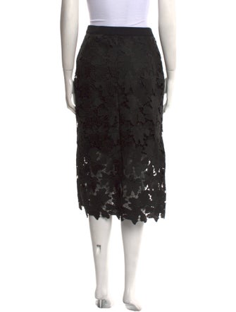 St. John Lace Pattern Midi Length Skirt