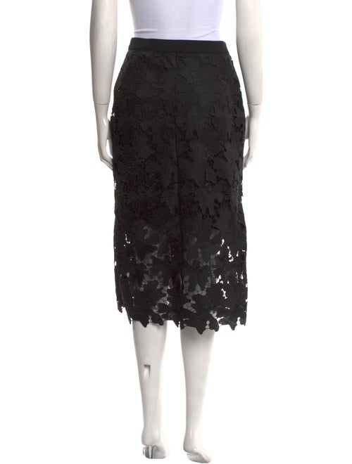 St. John Lace Pattern Midi Length Skirt