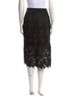St. John Lace Pattern Midi Length Skirt