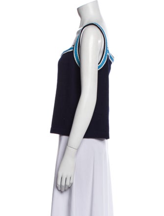 St. John Square Neckline Sleeveless Top