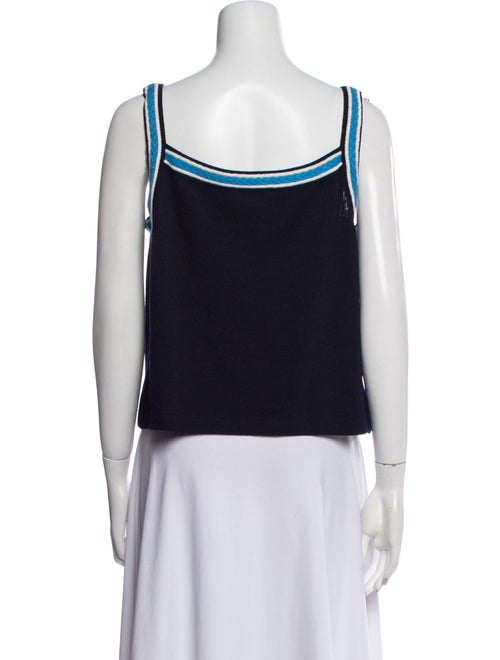 St. John Square Neckline Sleeveless Top