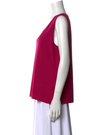 St. John Wool V-Neck Top