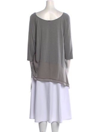 St. John Scoop Neck Three-Quarter Sleeve Tunic