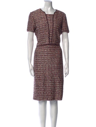 St. John Printed Knee-Length Dress