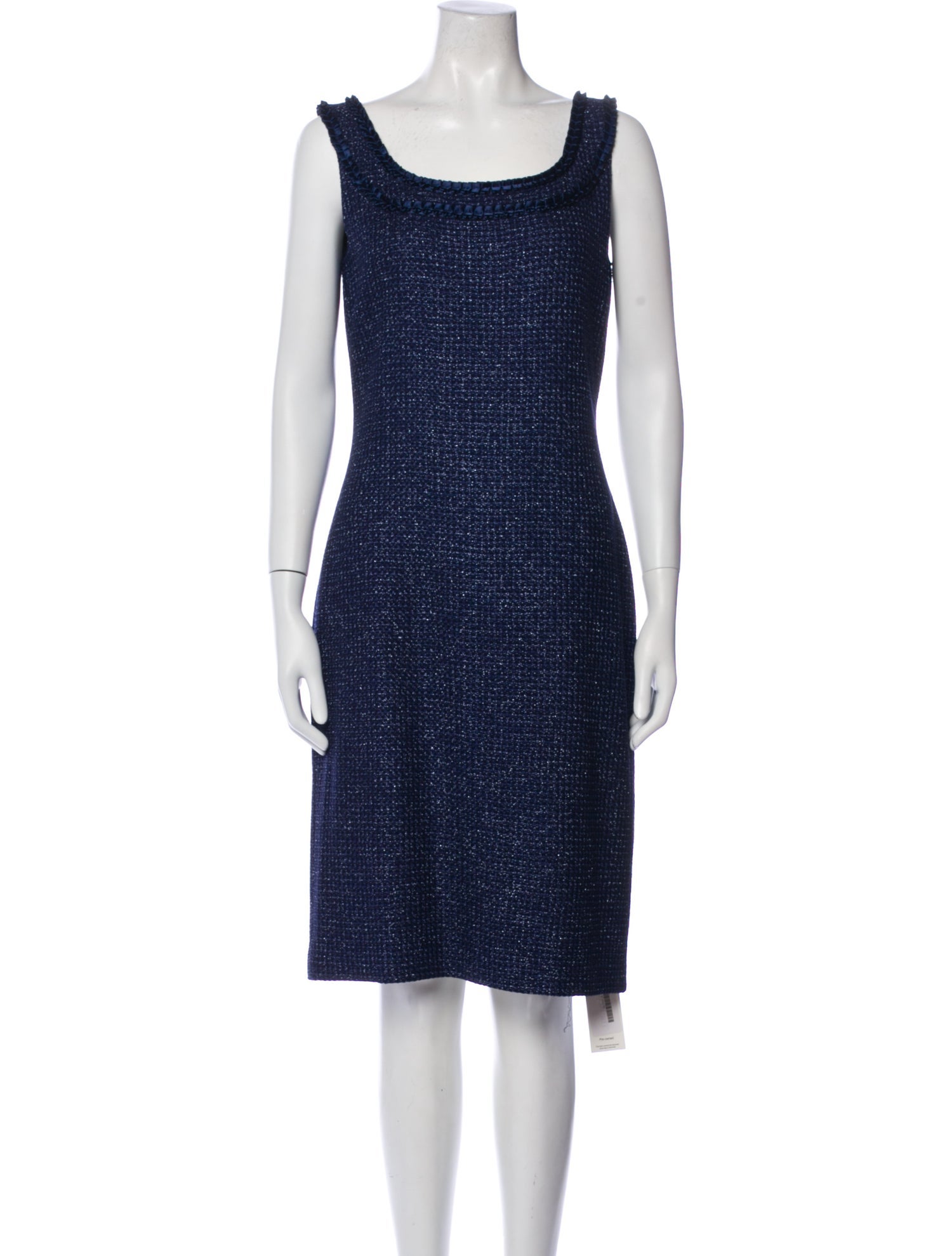 St. John Scoop Neck Knee-Length Dress