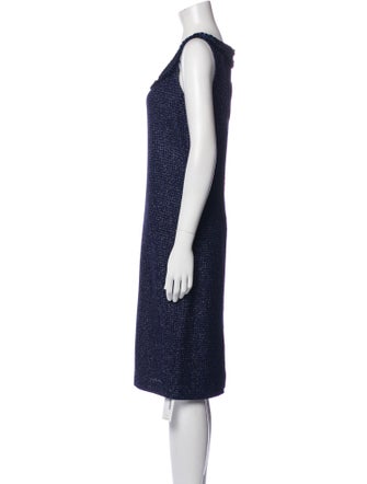 St. John Scoop Neck Knee-Length Dress