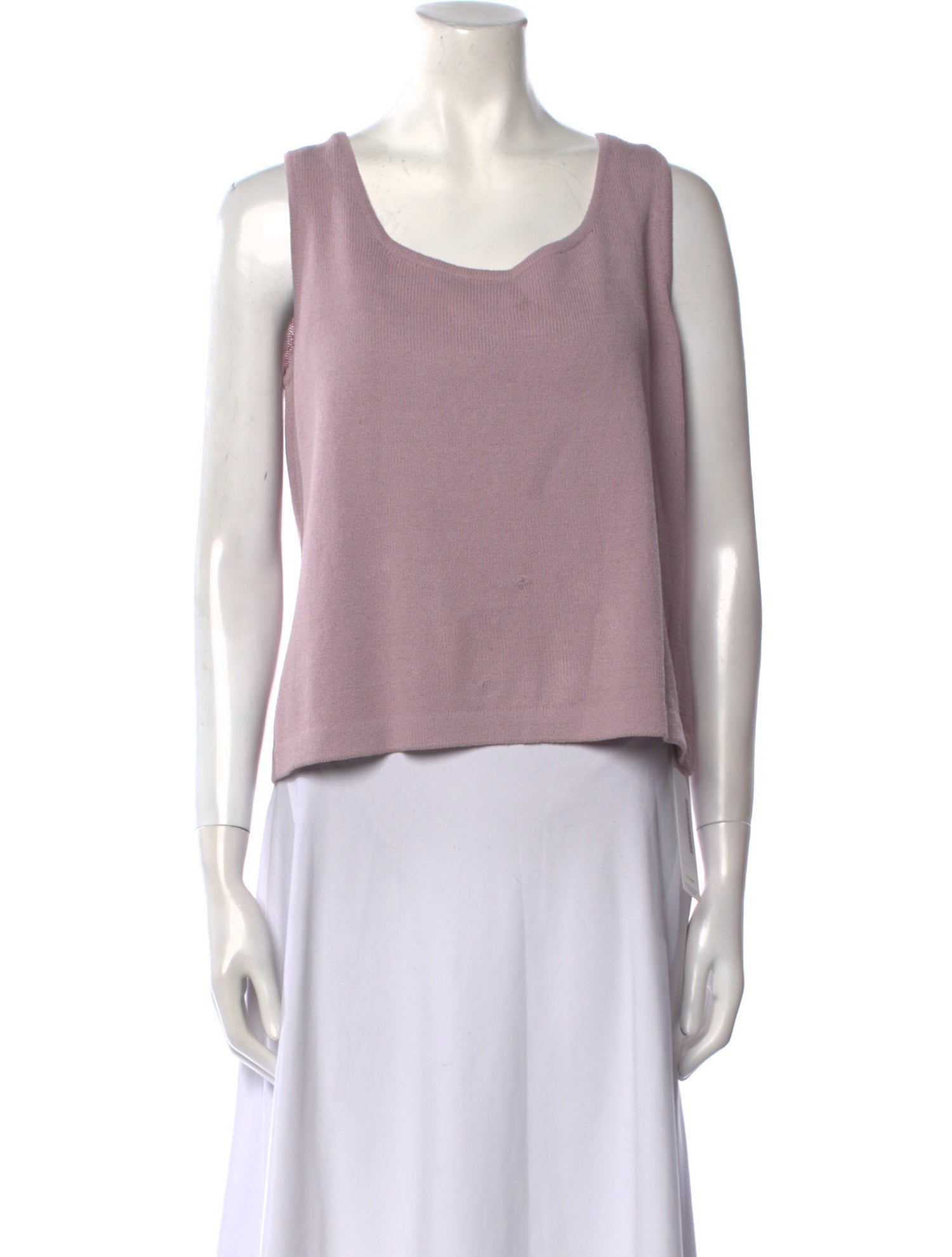 St. John Scoop Neck Sleeveless Top