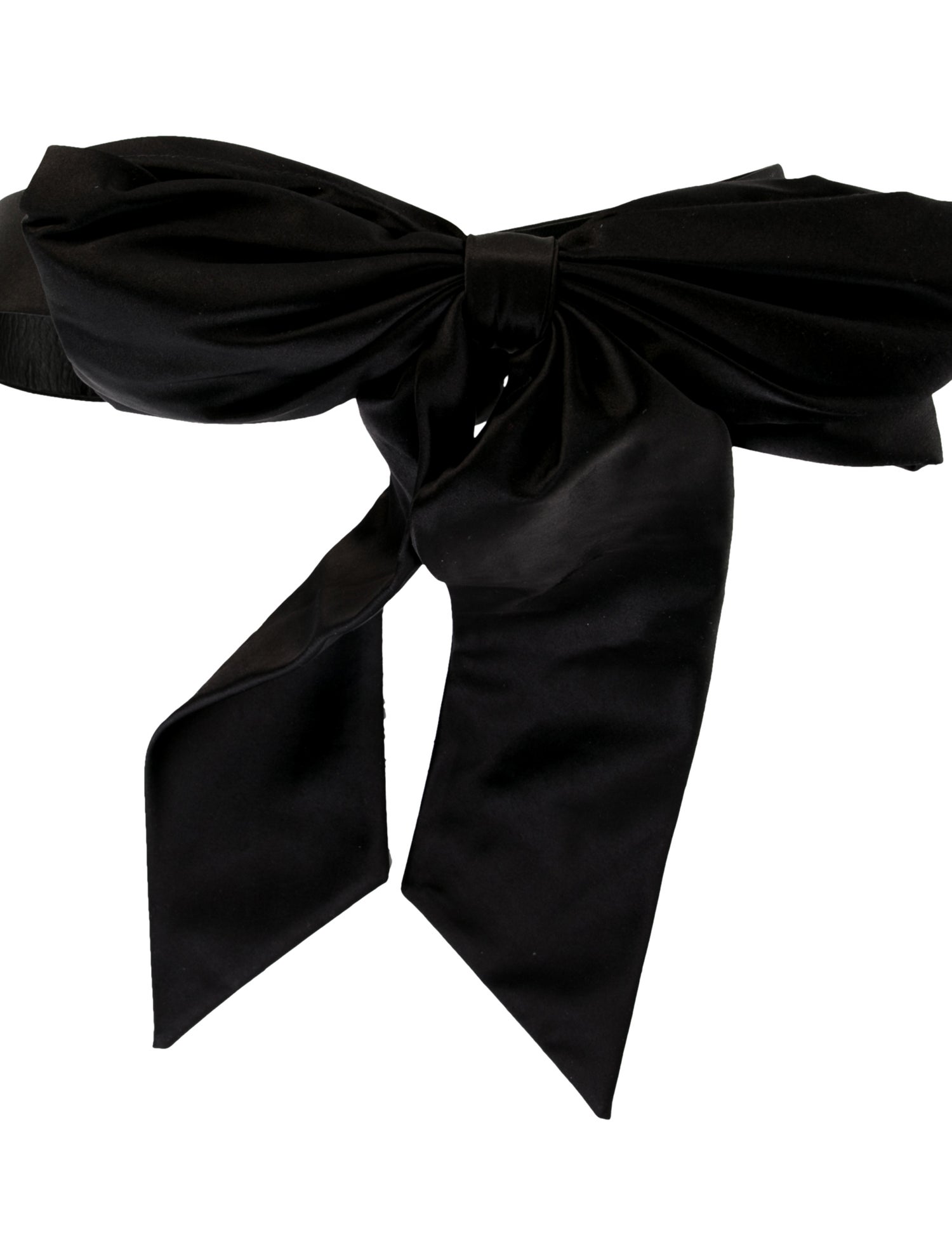 St. John Satin Bow Accents Waist Belt