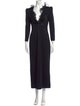 St. John V-Neck Midi Length Dress