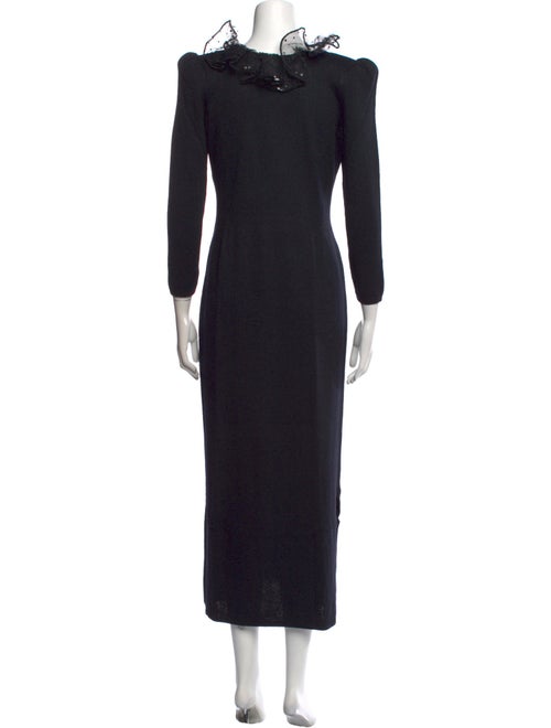 St. John V-Neck Midi Length Dress