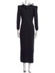 St. John V-Neck Midi Length Dress