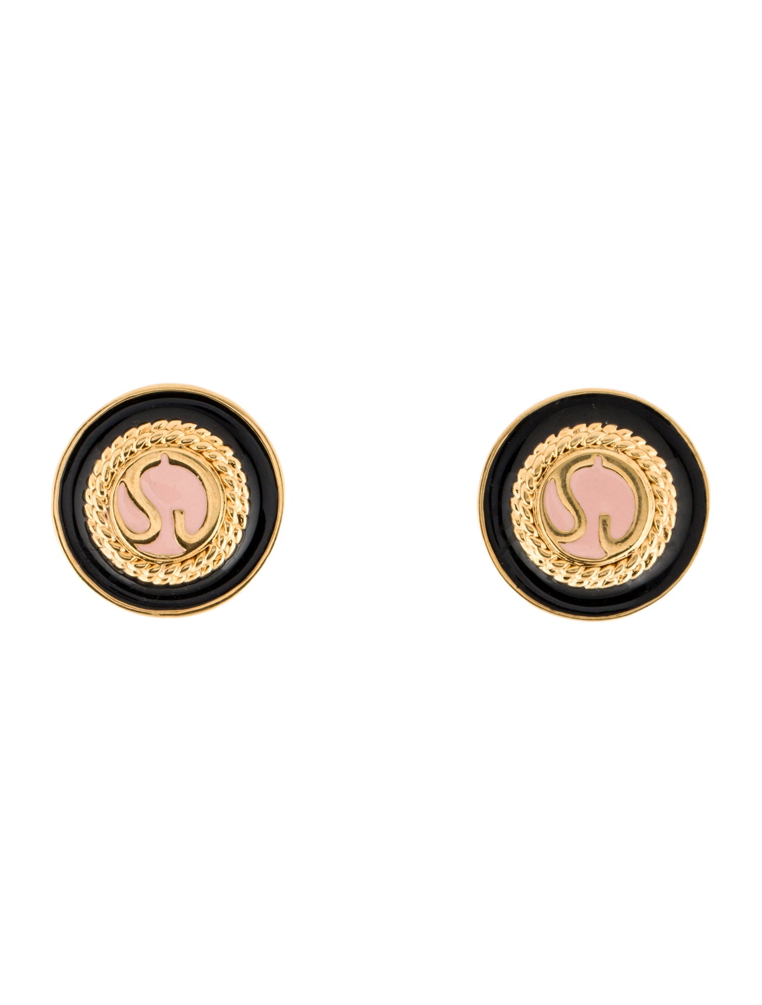 St. John Enamel Stud Earrings