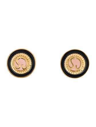 St. John Enamel Stud Earrings