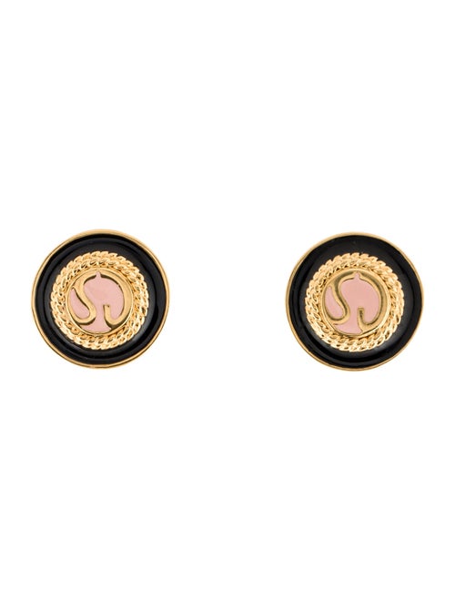 St. John Enamel Stud Earrings