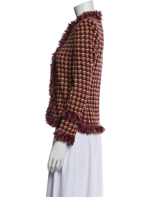 St. John Tweed Houndstooth Print Evening Jacket