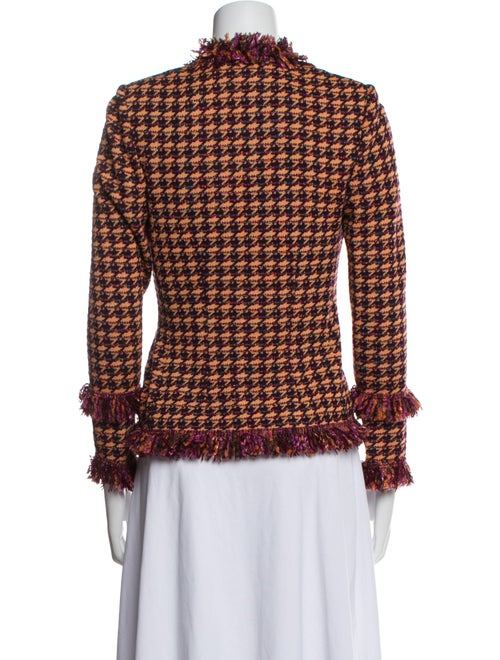 St. John Tweed Houndstooth Print Evening Jacket