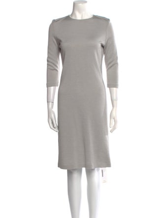 St. John Crew Neck Knee-Length Dress