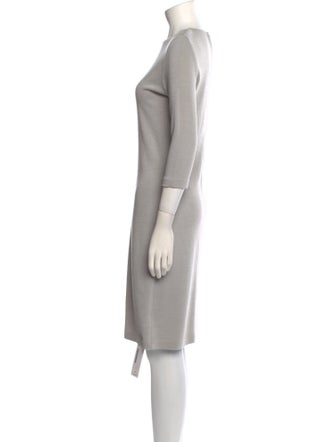 St. John Crew Neck Knee-Length Dress