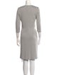 St. John Crew Neck Knee-Length Dress