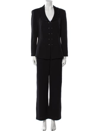 St. John Sequin Embellishments Pant Set